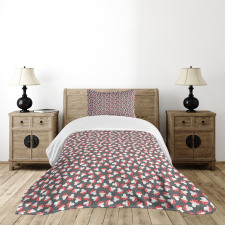 Cartoon Amanita Mushrooms Bedspread Set