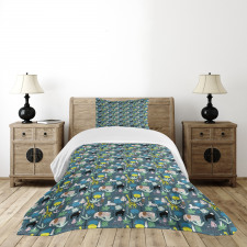 Childish Art Forest Animals Bedspread Set