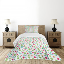 Floral Concept Monstera Fern Bedspread Set