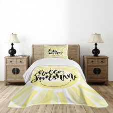 Modern Typography Bedspread Set