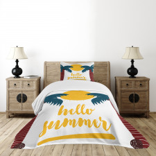 Calligraphy Hello Summer Bedspread Set