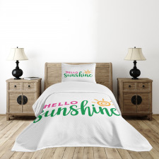 Minimalist Words Bedspread Set