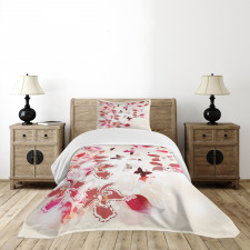 Orchids Butterflies Tropic Bedspread Set