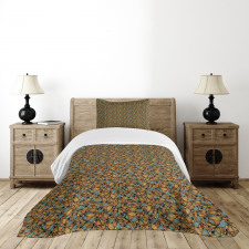 Abstract Waves Eyes Bedspread Set