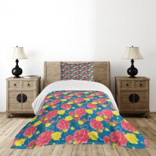 Valentine's Rose Blossoms Bedspread Set