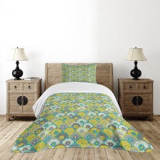 Fish Scale Mandala Motif Bedspread Set