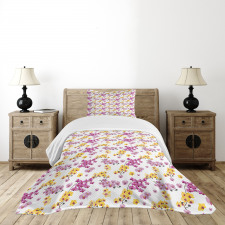 Flourishing Orchid Branches Bedspread Set