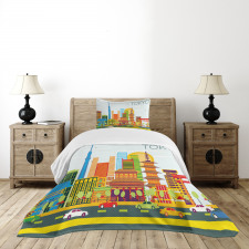 Unique Architecture Tourism Bedspread Set