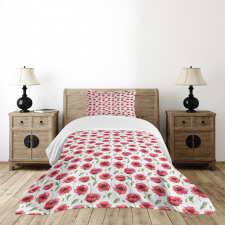 Aquarelle Blossom Ornamental Bedspread Set