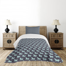 Fir Trees Flora and Fauna Bedspread Set