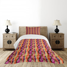 Colorful Circles and Dots Bedspread Set