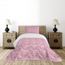 Animals in Pinkish Tones Bedspread Set