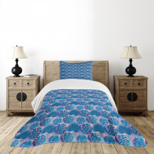 Exotic Palm Monochrome Bedspread Set