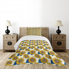 Graphic Harvest Yield Bedspread Set