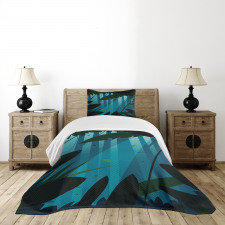 Lush Forest Leaves Bedspread Set