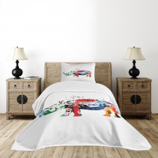 Musical Notes Animal Bedspread Set