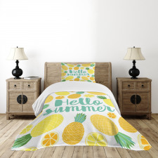 Pineapples and Fruits Bedspread Set