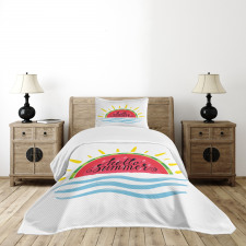 Watermelon Slice Motif Bedspread Set