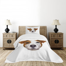 Hand Drawn Dog Animal Bedspread Set