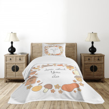 Warm Autumn Tones Cartoon Bedspread Set