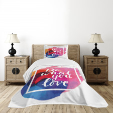 Contemporary Theme Love Work Bedspread Set