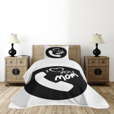 Family Values Theme Phone Bedspread Set