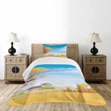 Autumn Fields Tree Farmhouse Bedspread Set