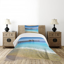 Florida Beach Sunny Day Ocean Bedspread Set