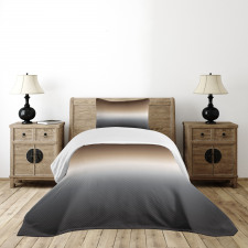 Brown and Grey Pattern Bedspread Set