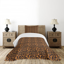 Swirl Flame Patterns Fire Bedspread Set