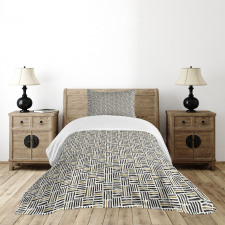 Brushstroke Modern Strips Bedspread Set