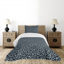 Forget-Me-Not Flower Style Bedspread Set