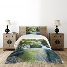 Foliage Misty Mountains Bedspread Set