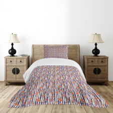 Insects on Stripes Bedspread Set