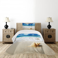 Nautical Sunny Coastline Bedspread Set