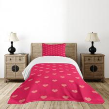Pastel Heart Spots Pattern Bedspread Set
