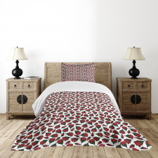 Valentines Day Petal and Buds Bedspread Set