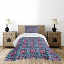 Tropic Leaves Botanical Bedspread Set