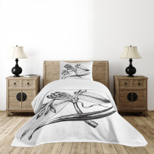 Vintage Engraved Flower Art Bedspread Set