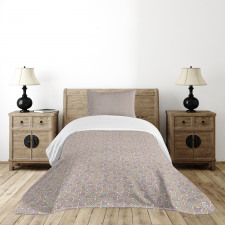 Colorful Stone Wall Theme Bedspread Set