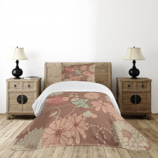 Vintage Birds Flowers Love Bedspread Set