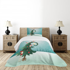 Christmas and Gnomes Bedspread Set