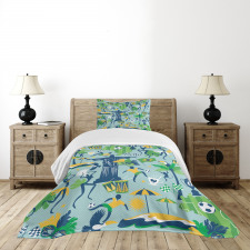 Theme of Brazil Cultural Bedspread Set