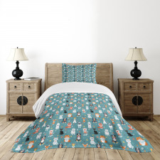 Cats and Dogs Species Bedspread Set