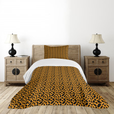 Cheetah Skin Look Motif Bedspread Set