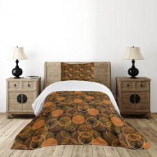 Dotwork Rounds and Citrus Bedspread Set