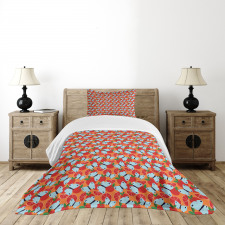 Citrus Fruit Butterflies Bedspread Set