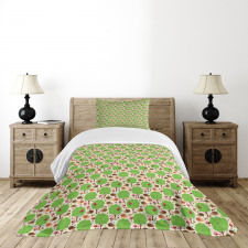 Hedgehogs and Trees Bedspread Set