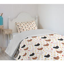 Domestic Birds Bedspread Set