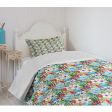 Tropic Flowers Bedspread Set